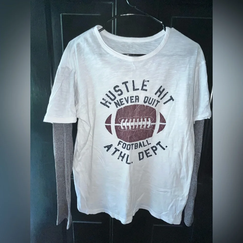 VGUC Children’s Place Boy’s “Hustle Hit Never Quit” Graphic L/S Top - Sz XL/14
